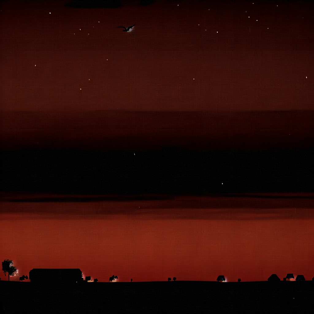 Peaceful evening dusk